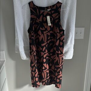 Chic Black and Brown Patterned Dress